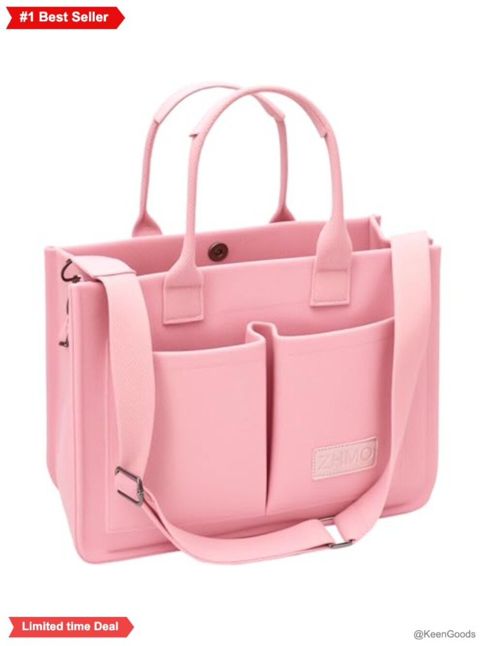 Large Canvas Tote Bag with Laptop Pocket Crossbody for Work & Travel